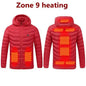 Men's parka Winter Warm USB Heating Jackets Smart Thermostat Pure Color Hooded Heated Clothing male bobojaco Warm padded jacket