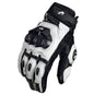 Motorradhandschuhe Schwarz Racing Echtes Leder Motorradhandschuhe Weiß Straßenrennen Teamhandschuhe Herren Sommer Winter