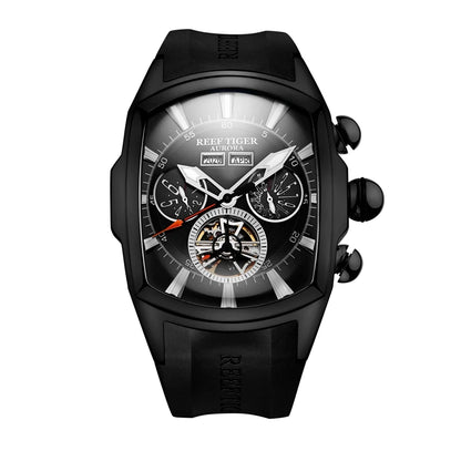 Reef Tiger/RT Top-Marke Luxus-Herrenuhr, großes Zifferblatt, mechanisches Tourbillon, Sportuhr, Relogio Masculino RGA3069