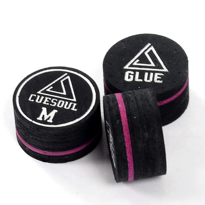 CUESOUL 14mm 8-lagige Schweinsleder-Queuespitzen für Pool-Queues – 6 Stück