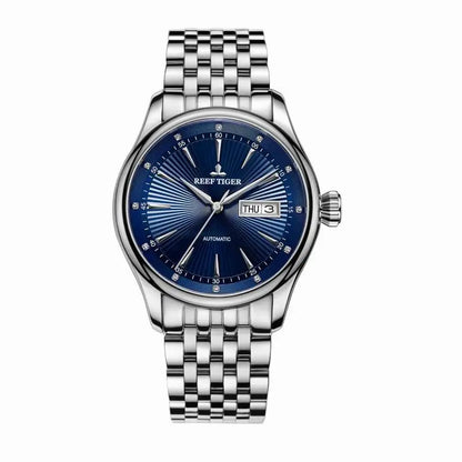 Reef Tiger Luxury Dress Watch – Blue Dial Automatic
