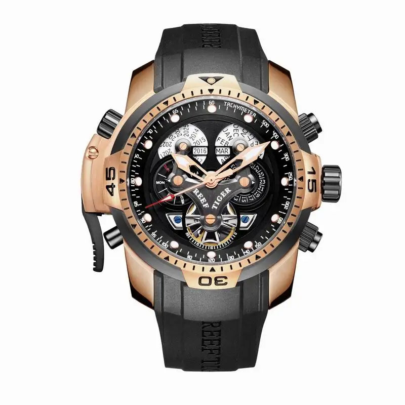 Reef Tiger RGA3503 Perpetual Calendar Mechanical Watch