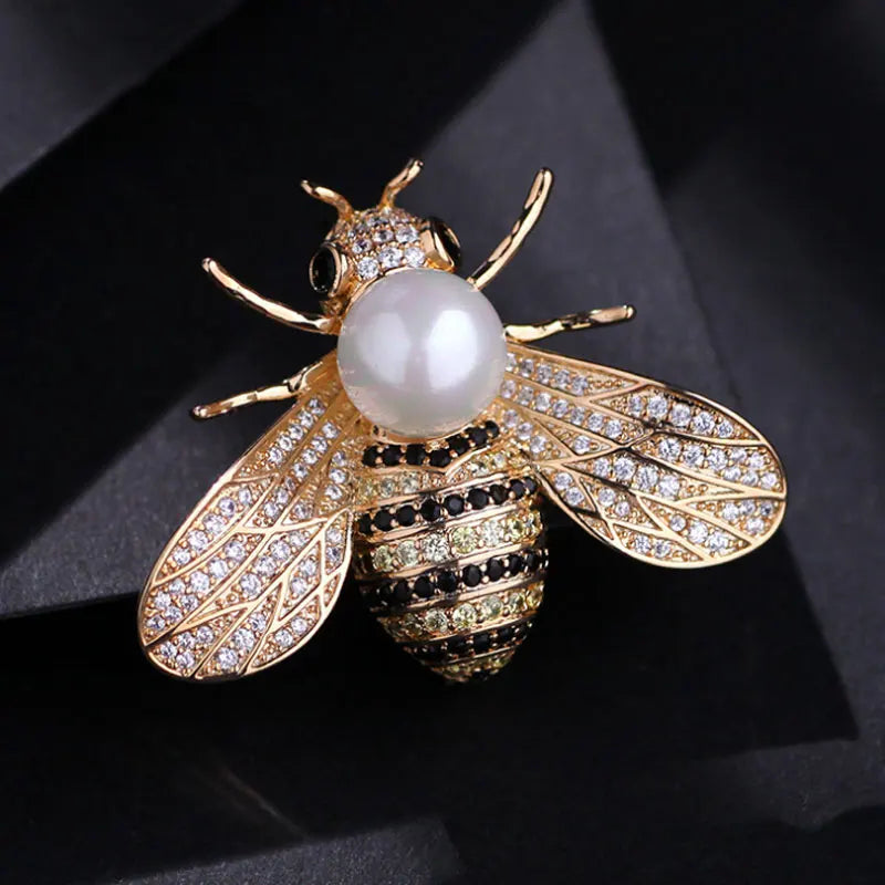 Bekannte Marke Design Insekten Serie Brosche Frauen Zarte Kleine Biene Broschen Kristall Strass Anstecknadel Schmuck Geschenke Für Mädchen