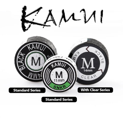 Kamui snooker balls with different series labels on a white background