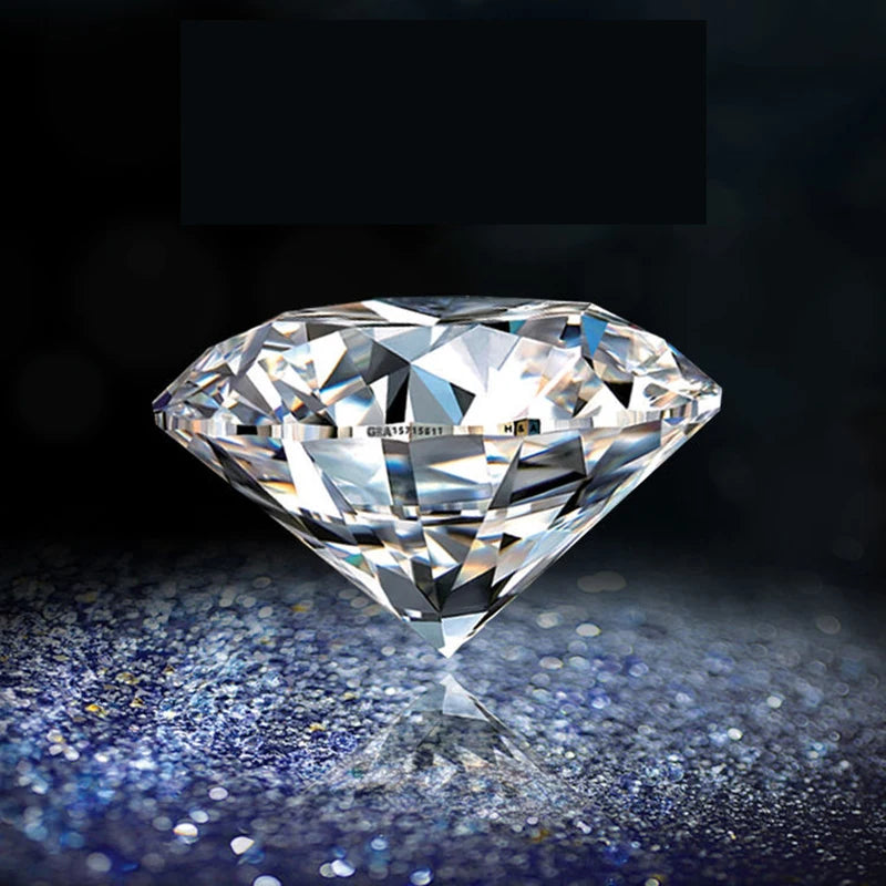 Diamond on a reflective surface with a dark background