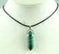 Natural Stone Crystal Hexagonal Pendant — Quartz, Tiger Eye & More