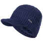 Unisex Warm Winter Hats Stylish Add Fur Lined Soft Beanie Cap With Brim Thick Winter Knitted Hats For Men & Women Dropshipping