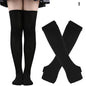 1 Set Damen Mädchen Overknee Lange Gestreifte Bedruckte Oberschenkelhohe Baumwollsocken Armstulpen Handschuhe Süße Niedliche Plus Size Overknee-Socken