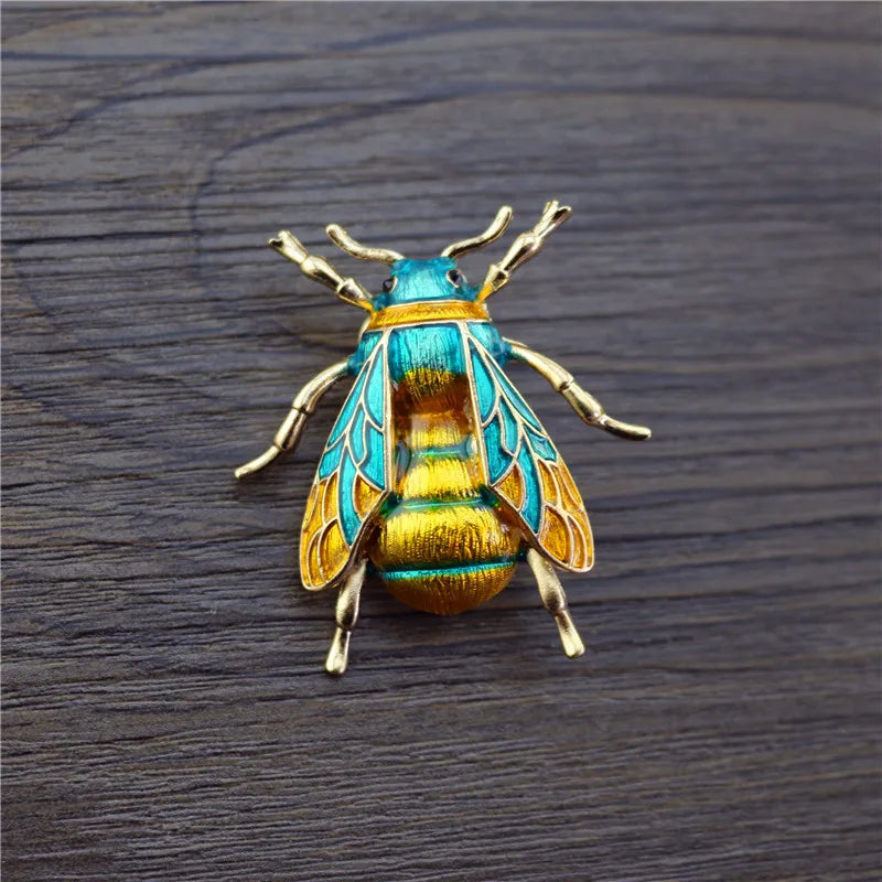 Emaille Hummel Broschen Damen Legierung Gelbe Biene Insekt Brosche Feiertagsgeschenk Broschen Bankettnadeln