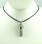 Natural Stone Crystal Hexagonal Pendant — Quartz, Tiger Eye & More