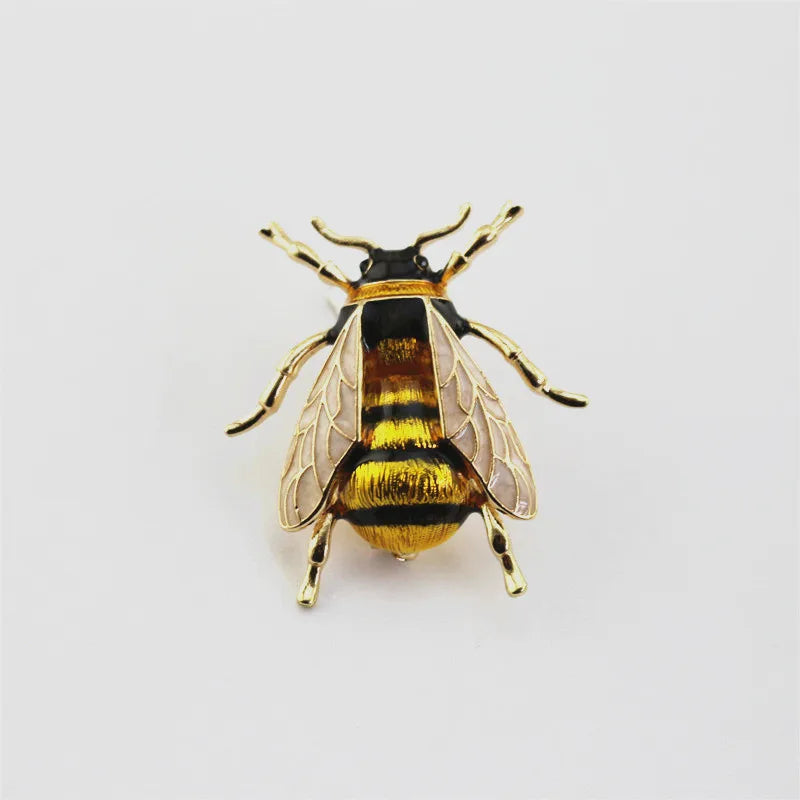 Emaille Hummel Broschen Damen Legierung Gelbe Biene Insekt Brosche Feiertagsgeschenk Broschen Bankettnadeln