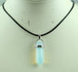 Natural Stone Crystal Hexagonal Pendant — Quartz, Tiger Eye & More