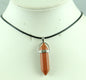 Natural Stone Crystal Hexagonal Pendant — Quartz, Tiger Eye & More