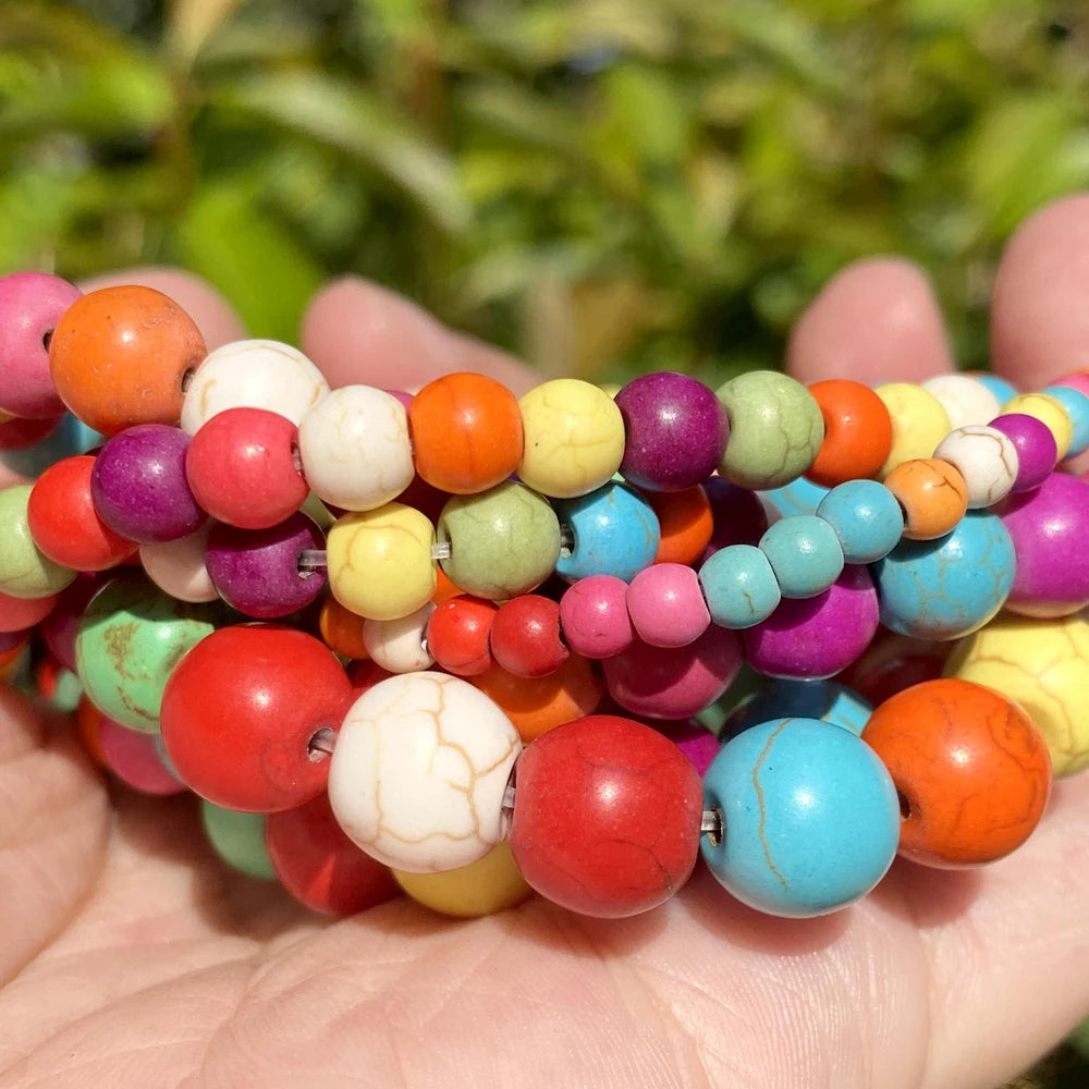 Natural Stone Beads 4 6 8 10mm Tiger Eye Lava Amazonite Turquoises Agates Jaspers Beads For Jewelry Making DIY Bracelet Necklace