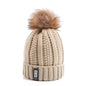 Neue Damenhüte, hohe Qualität, mit Pelz gefütterte Bommeln, Wintermütze, stylische Wollmützen für Damen, warme, dicke Streetwear-Strickmütze