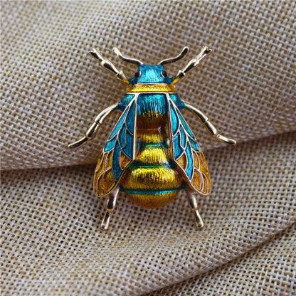 Emaille Hummel Broschen Damen Legierung Gelbe Biene Insekt Brosche Feiertagsgeschenk Broschen Bankettnadeln
