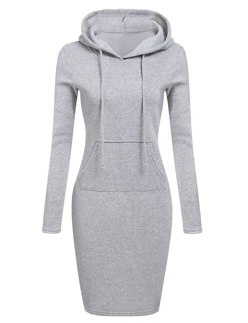 Damenkleid Herbst Damen Hoodiekleider Hoodies Damen Sweatshirts Damen Hoodiekleid Oberteile Damenbekleidung