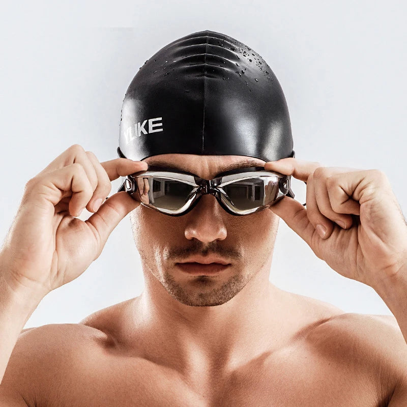 Men's Swim Shorts & Goggles Set – Waterproof Trunks