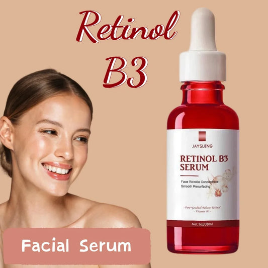 Retinol B3 Faltenentferner Gesichtsserum Sofortige Straffung und Lifting Anti-Aging Flüssigkeit Mildert feine Linien Aufhellendes Hautpflegeprodukt