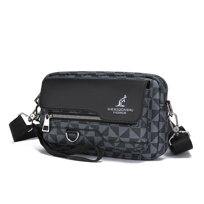 Business Herren Clutch Bags Hochwertige PU-Leder Herren Kleine Umhängetasche Multifunktionale Herren Handtasche Tasche mit Hüftgurt