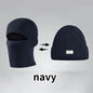 2 in1 Winter Mask Beanies Hats Warm Knitted Balaclava Hats Windproof Solid Full Face Ski Bonnet Tactical Cycling Earmuffs Cap