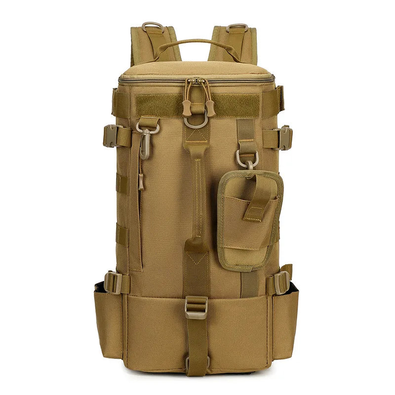 Taktischer Angelrucksack, Gerätetasche mit Rutenhaltern, Angelausrüstung, Molle, Camping, Wandern, Multifunktionale Outdoor-Tasche