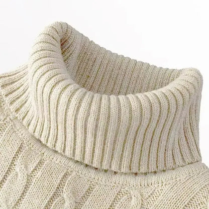 Rollkragenpullover lässig Herren Rollkragen Strickpullover Warmer Herren Pullover Wollpullover