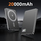 50000mAh Portable Magnetic Wireless Power Bank PD Fast Charging External Battery Electronic Display For iPhone Samsung