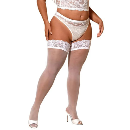 Plus Size Fishnet Garter Belt Bodysuit Tights XXL
