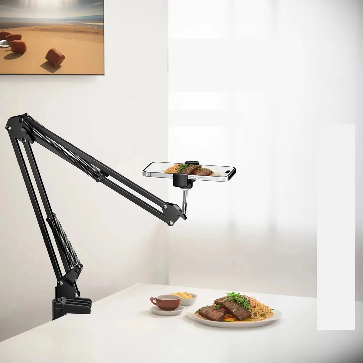 Live-Ständer Handy Professionelle Overhead-Beleuchtung Feste Aufnahme Kamera Mit Anleitungs-Aufnahme Video Selfie Stick