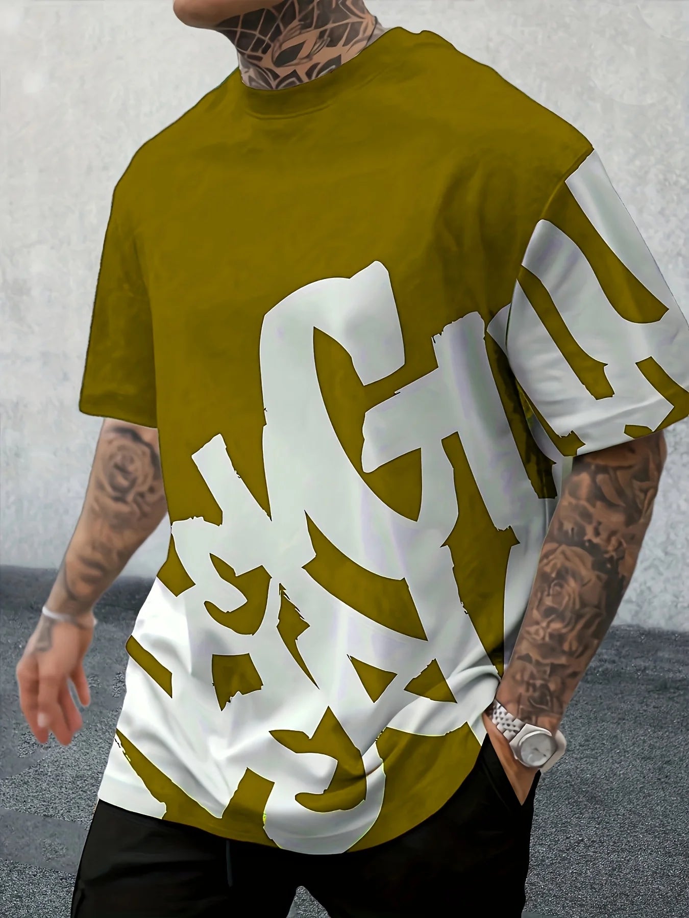 2025 Neuer Sommer personalisierter Buchstaben-Print Bequemes und atmungsaktives Rundhals-T-Shirt Outdoor High Street Top