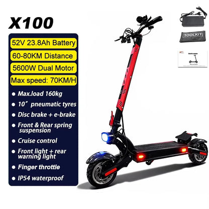 Adult Off-Road Foldable E-Scooter 36V-72V Options