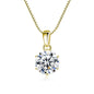 JoyceJelly 1 CT Real Moissanite Pendant Necklace For Women Royal Blue Color Moissanite 925 Sterling Silver Wedding Fine Jewelry