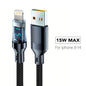 OOZCC LCD-Wattanzeige-Kabel, max. 120 W Super-Schnelllade-USB-C-Kabel Datenübertragung, USB A auf Lightning für iPhone 14 Pro