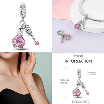 Anhänger 925 Sterling Silber Parfümflaschen-Perlen Anhänger passend für Original 925 Armband Herstellung für Damen Schmuck Mode DIY