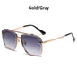 2025 Fashion Square Luxury Design Sunglasses Men Women Flight Seven Rock Mach Six Style Gradient Pilot Sunglasses Oculos De Sol