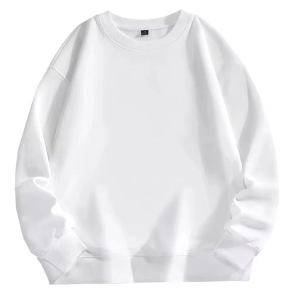 Trendiges vielseitiges Sweatshirt Herren einfarbig Herbst und Winter heiß begehrt schlicht und bequem Unisex Rundhals-Sweatshirt