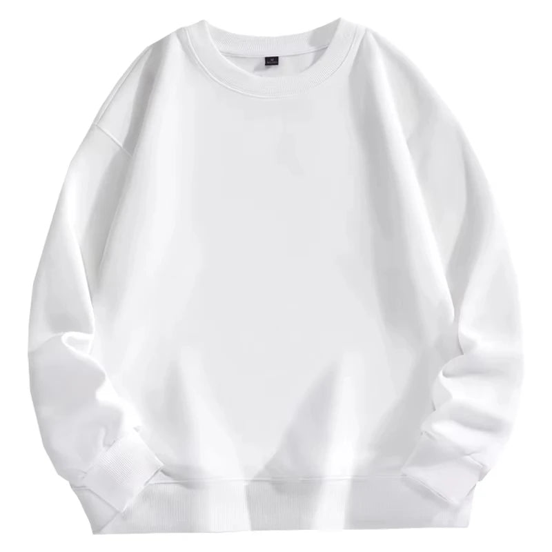 Trendiges vielseitiges Sweatshirt Herren einfarbig Herbst und Winter heiß begehrt schlicht und bequem Unisex Rundhals-Sweatshirt