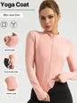 Fitnessjacke, Damen eng anliegendes, schnell trocknendes Oberteil, Herbstkollektion 2025, langärmeliger Sonnenschutz-Stehkragen, Sport Pilates