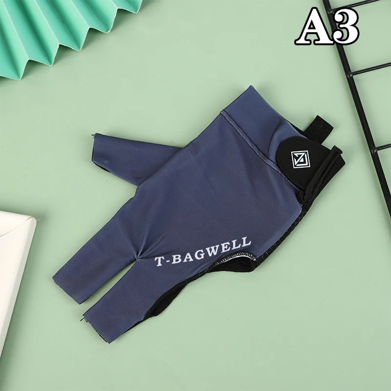 Billardhandschuh Linke Hand Drei Finger Snookerhandschuh Rutschfeste Aufkleber Elastizität Trainingszubehör