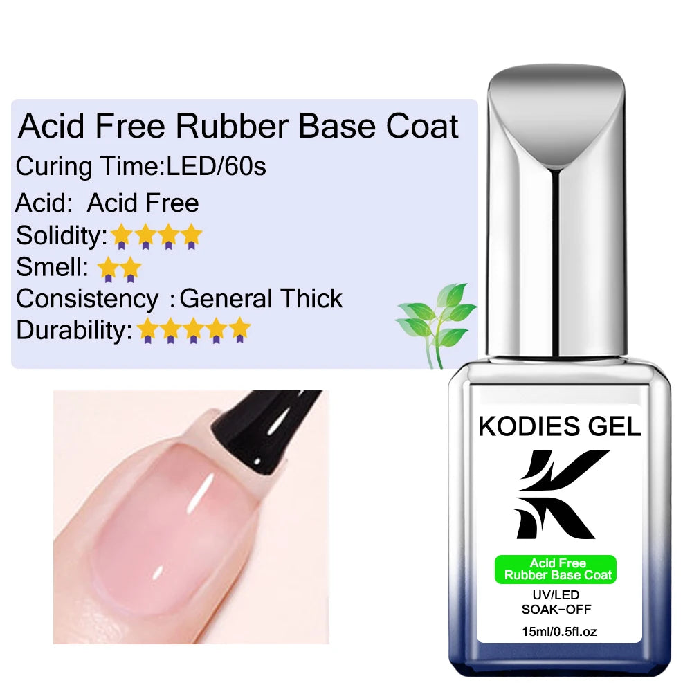 KODIES GEL Chrome Top Coat Nail Powder Finish UV Gel Nail Polish 15ML Super Shine Topcoat No Wipe Semi Permanent DIY Nails Art