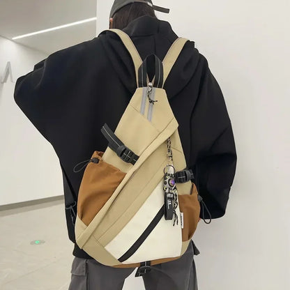 NEU Hip Hop Sport Motorrad Rucksack Männer Frauen Multifunktions Wasserdichte Reise Einzel Schulter Schultasche Crossbody Brusttaschen