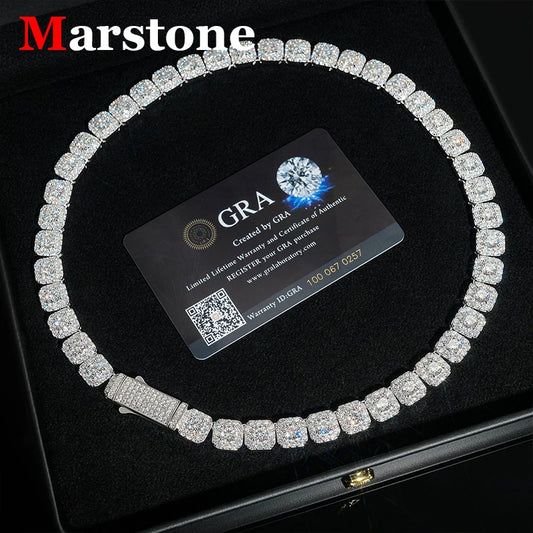 10mm Full Moissanite Diamond Cuban Chain Bracelet Hip Hop Jewelry S925 Silver Bracelets Pass Tester with Gra for Men Women