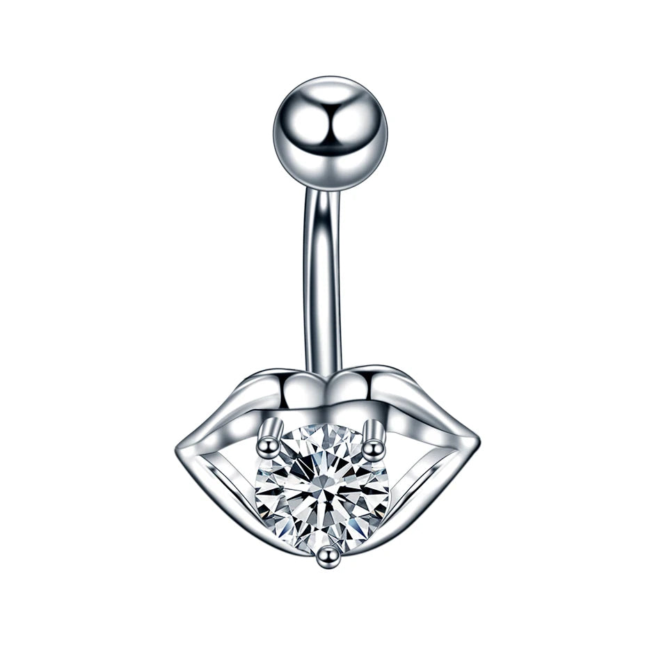 1Pc Surgical Steel Belly Button Ring Navel Nombril Piercing CZ Belly Ring Sexy Women Belly Piercing Body Jewelry Ombligo 14G