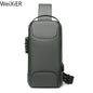 Carbon Fiber Anti-Theft USB Crossbody Bag – Waterproof Sling Chest Pack