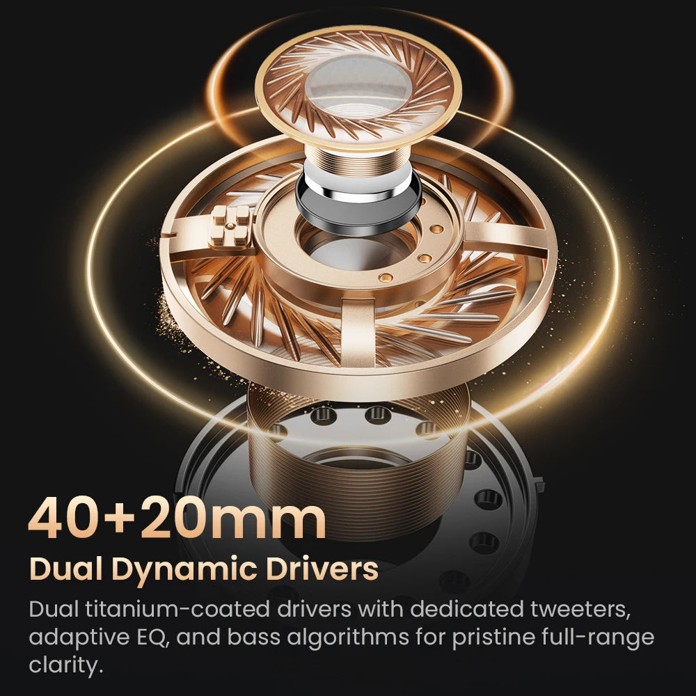 HAYLOU S40 ANC Kabellose Kopfhörer 50dB Geräuschunterdrückung Hi-Res 3D Spatial Audio Kopfhörer mit LDAC Bluetooth 6.0 Over-Ear Headset