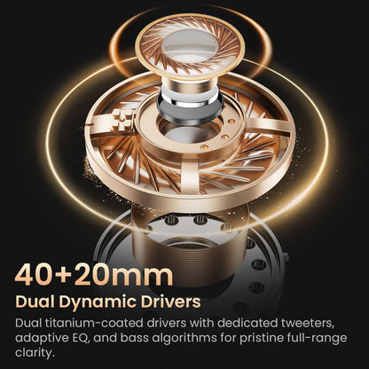 HAYLOU S40 ANC Kabellose Kopfhörer 50dB Geräuschunterdrückung Hi-Res 3D Spatial Audio Kopfhörer mit LDAC Bluetooth 6.0 Over-Ear Headset