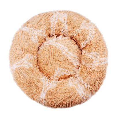 40-90cm Rundes Haustierbett für große Hunde Super Weiches Katzenbett Langes Plüsch Hundebett für mittlere Hunde Winter Warmes Schlafplatz