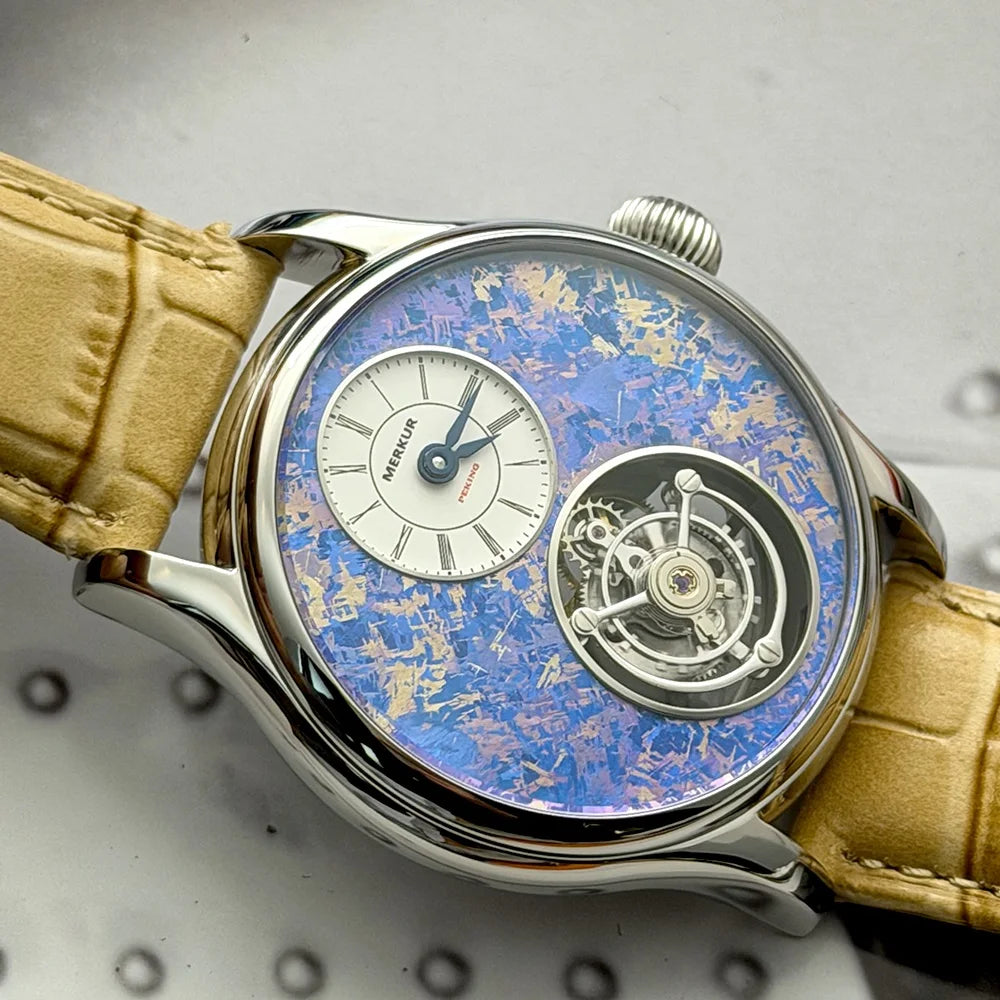 100% Tourbillon Watch Sapphire Watch Mechanical Wristwatches Waterproof 42mm