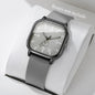 Fashion Square Damenarmbanduhr Lässige Silikonarmband Quarzuhr Sportarmbanduhr für Herren Damen Studenten (Ohne Box)